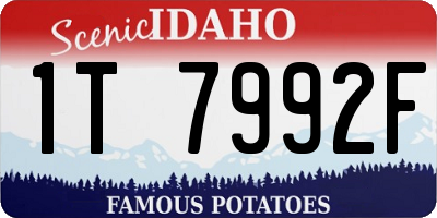ID license plate 1T7992F