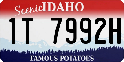 ID license plate 1T7992H