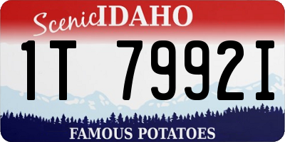 ID license plate 1T7992I