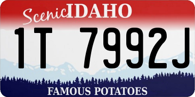 ID license plate 1T7992J