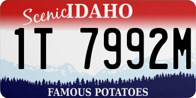 ID license plate 1T7992M