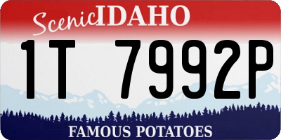 ID license plate 1T7992P