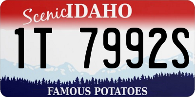 ID license plate 1T7992S