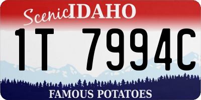 ID license plate 1T7994C