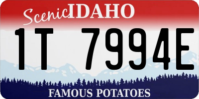 ID license plate 1T7994E