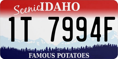 ID license plate 1T7994F
