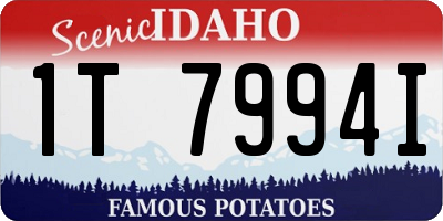 ID license plate 1T7994I