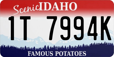 ID license plate 1T7994K