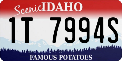 ID license plate 1T7994S