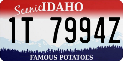 ID license plate 1T7994Z
