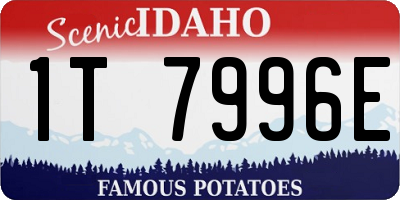ID license plate 1T7996E