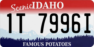 ID license plate 1T7996I