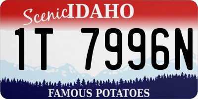 ID license plate 1T7996N