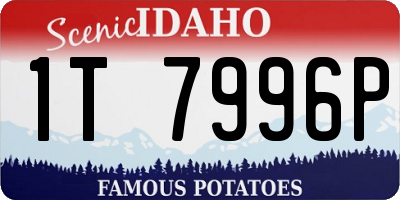 ID license plate 1T7996P