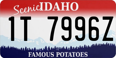 ID license plate 1T7996Z