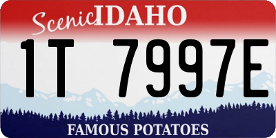 ID license plate 1T7997E
