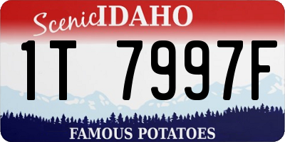 ID license plate 1T7997F
