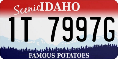 ID license plate 1T7997G