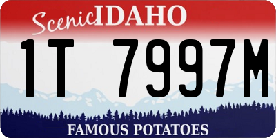 ID license plate 1T7997M