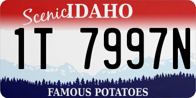 ID license plate 1T7997N