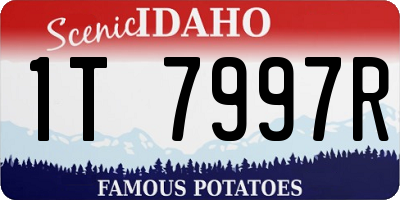 ID license plate 1T7997R