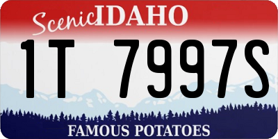 ID license plate 1T7997S