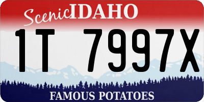 ID license plate 1T7997X