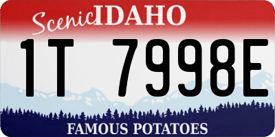 ID license plate 1T7998E
