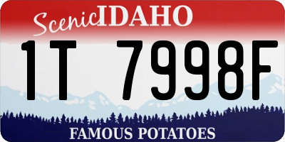 ID license plate 1T7998F