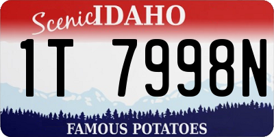 ID license plate 1T7998N