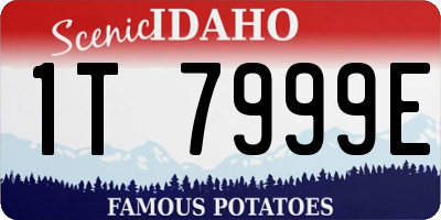 ID license plate 1T7999E
