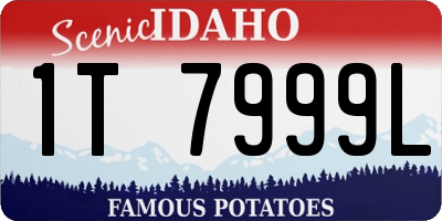 ID license plate 1T7999L