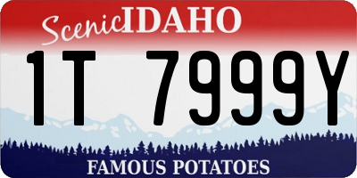 ID license plate 1T7999Y