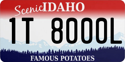 ID license plate 1T8000L