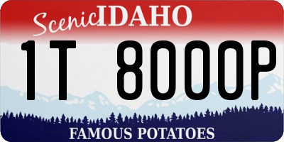 ID license plate 1T8000P