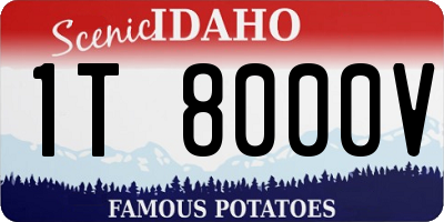 ID license plate 1T8000V