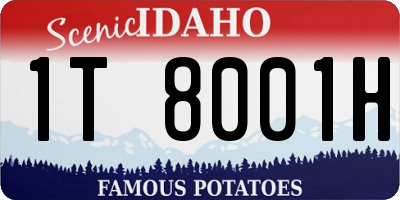 ID license plate 1T8001H