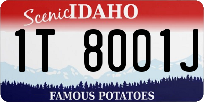 ID license plate 1T8001J