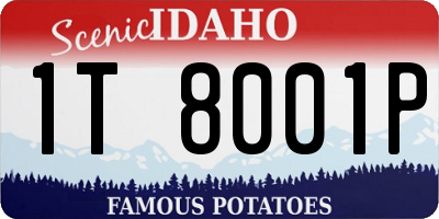 ID license plate 1T8001P