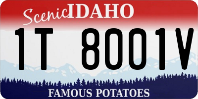 ID license plate 1T8001V