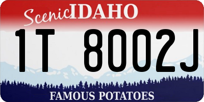 ID license plate 1T8002J