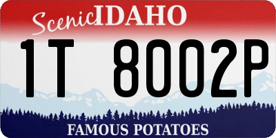 ID license plate 1T8002P