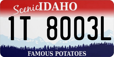 ID license plate 1T8003L