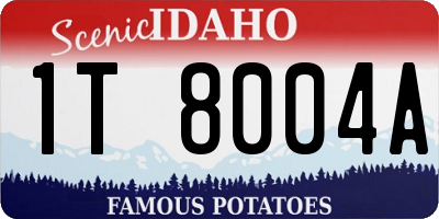 ID license plate 1T8004A