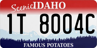 ID license plate 1T8004C
