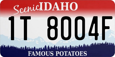 ID license plate 1T8004F