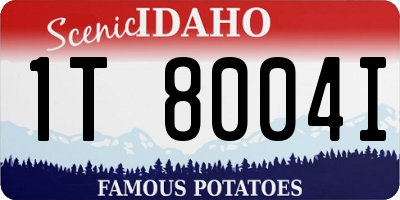 ID license plate 1T8004I