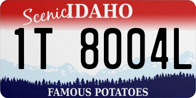 ID license plate 1T8004L