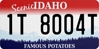 ID license plate 1T8004T