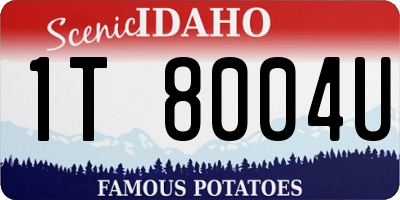 ID license plate 1T8004U